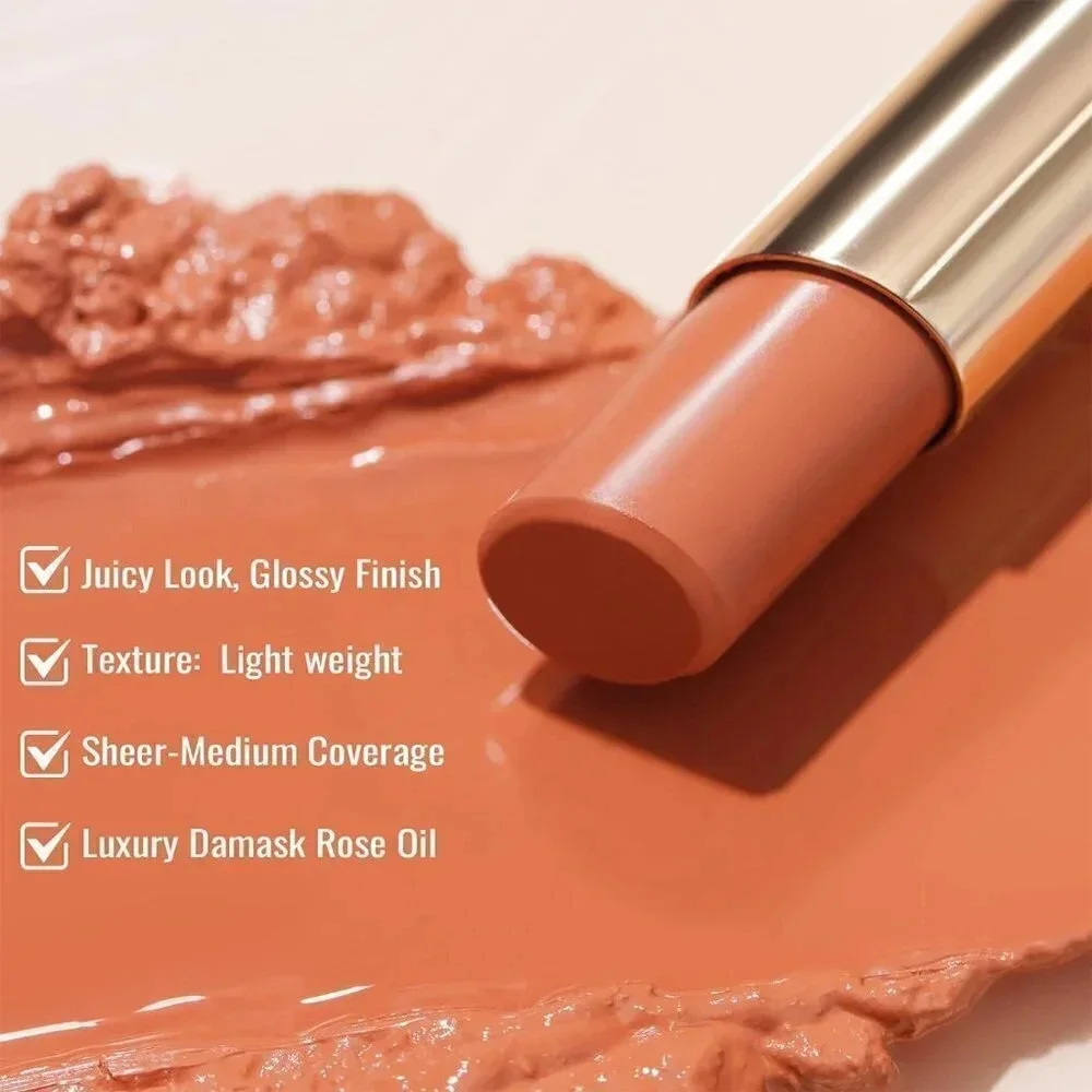 Oulac Moisturising Nude Peach Tinted Lip Balm Hydrating  Lipstick Señorita (05) - Picture 5 of 6